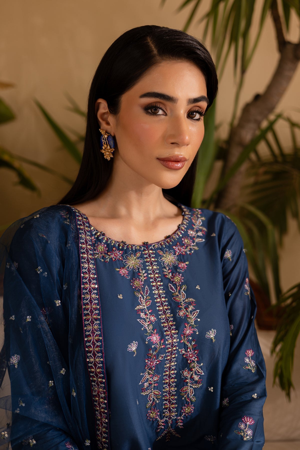 Perk 3Pc - Embroidered Solid Dress