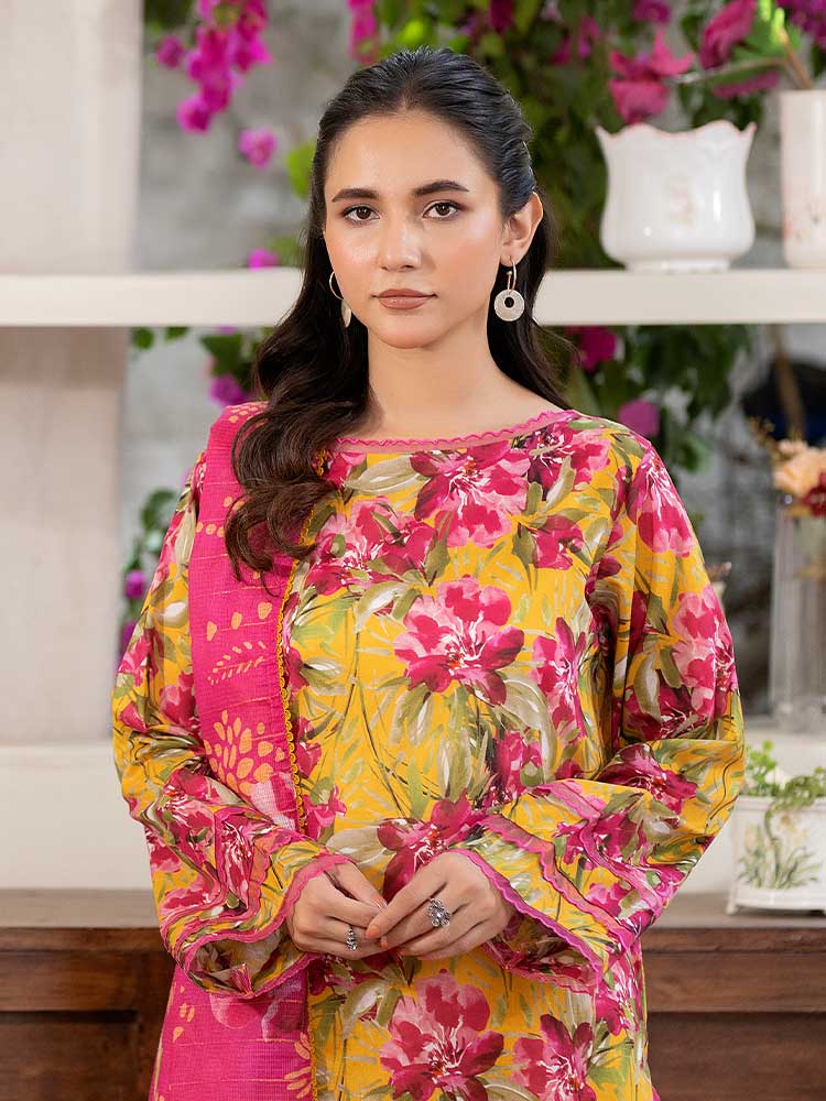 FEROZAN 3-Piece Unstitched Digital Printed Lawn Suit