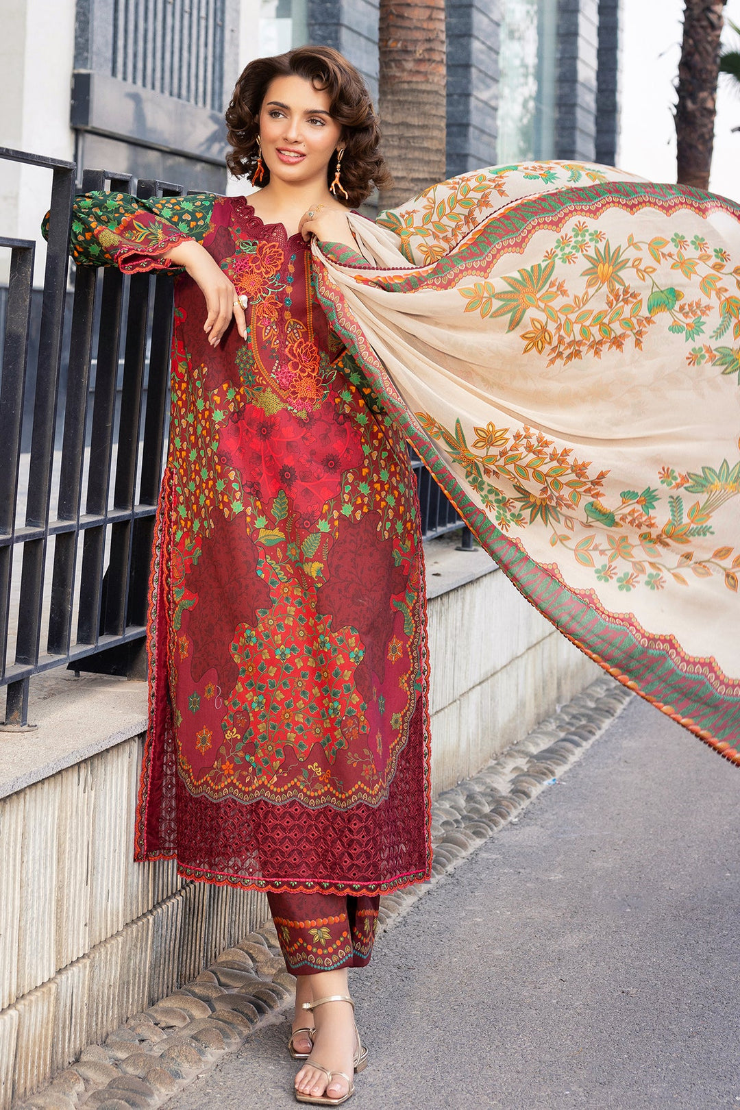 3-PC Unstitched Embroidered Lawn Collection
