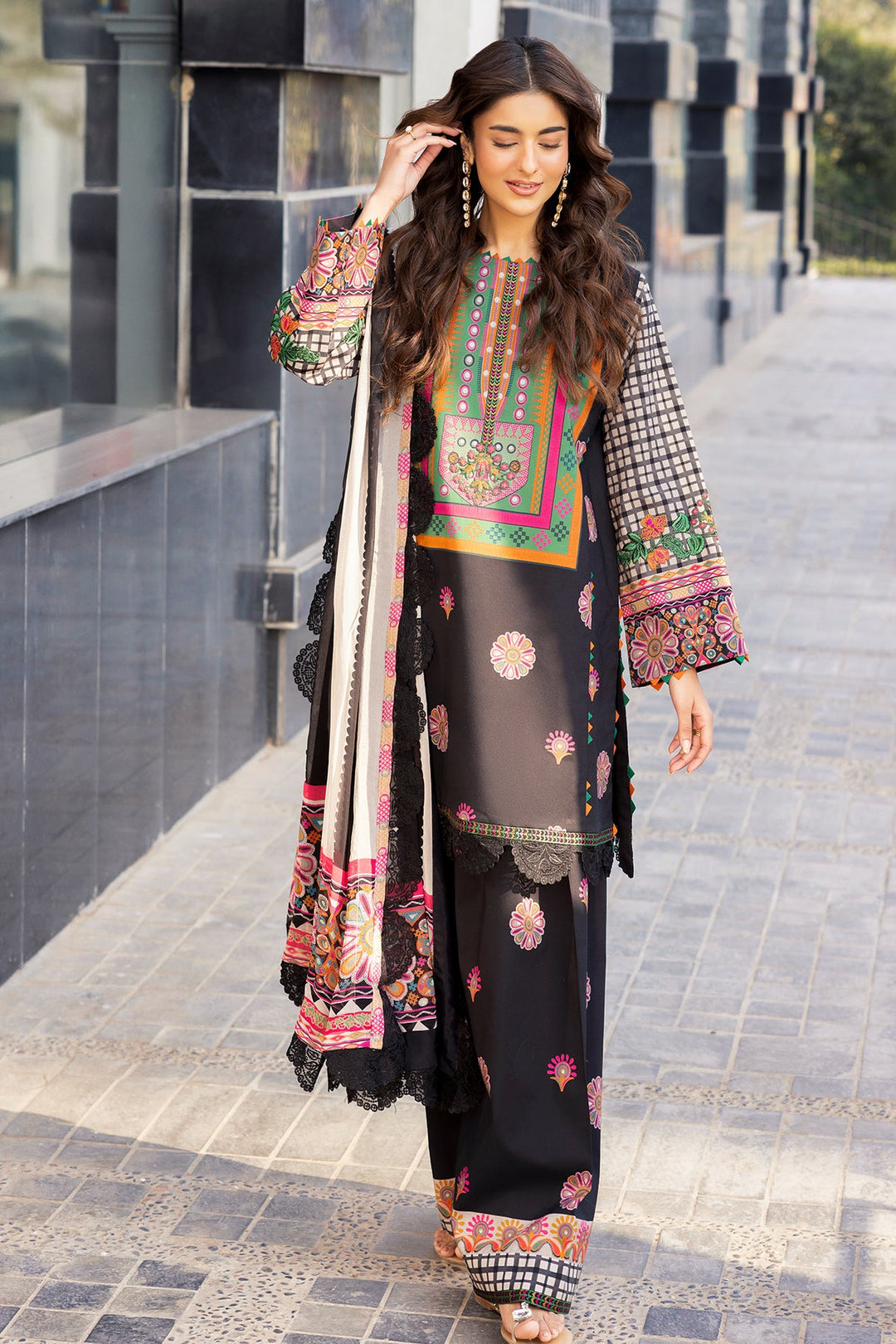 3-PC Unstitched Embroidered Lawn Collection