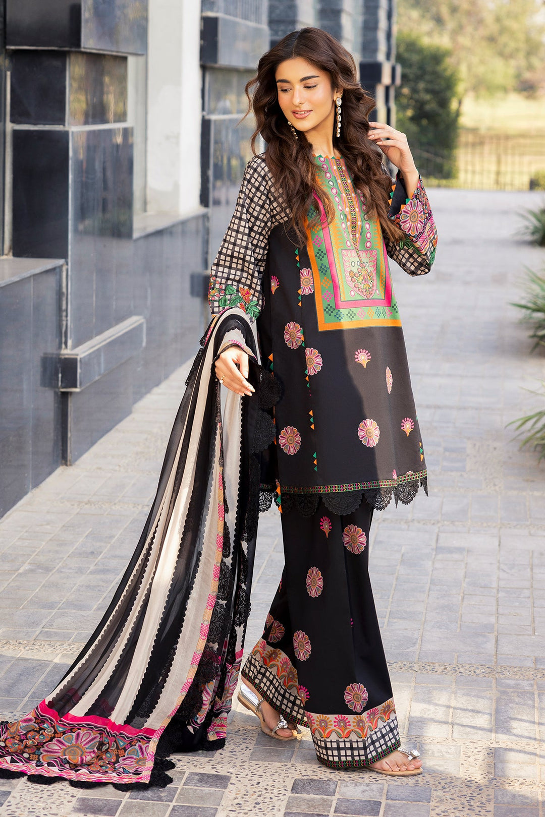 3-PC Unstitched Embroidered Lawn Collection
