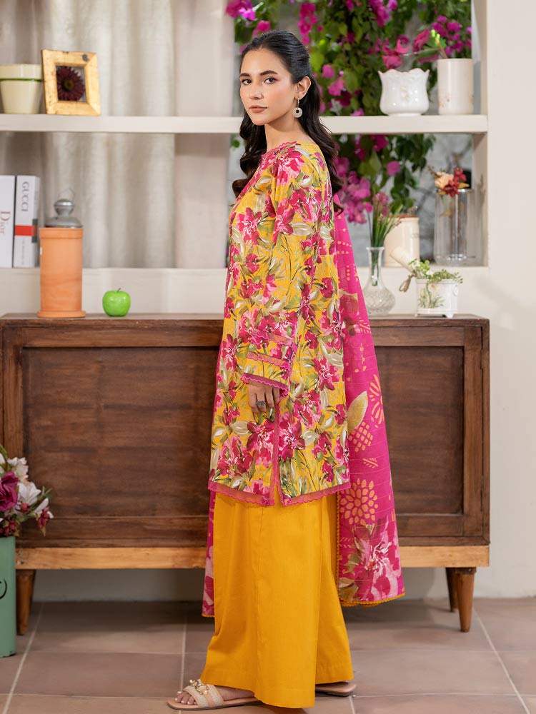 FEROZAN 3-Piece Unstitched Digital Printed Lawn Suit