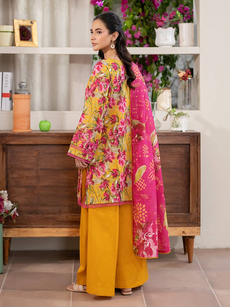 FEROZAN 3-Piece Unstitched Digital Printed Lawn Suit