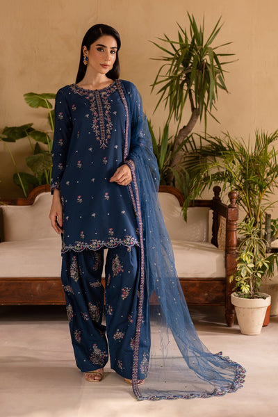 Perk 3Pc - Embroidered Solid Dress