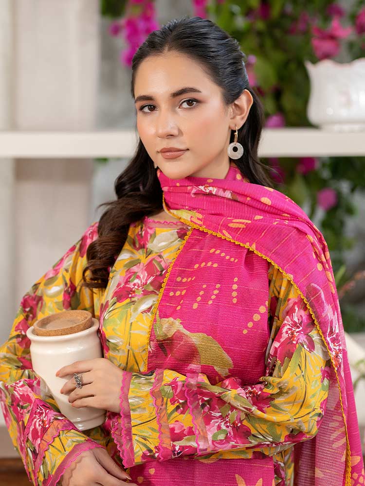 FEROZAN 3-Piece Unstitched Digital Printed Lawn Suit