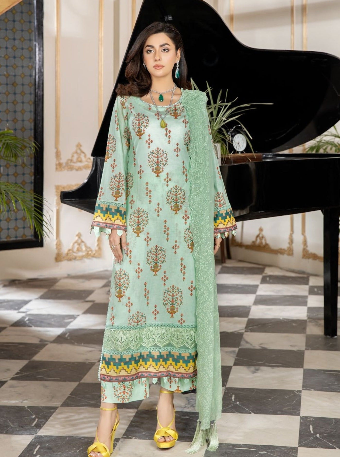 Afreen Digital Premium Print Lawn AF-62