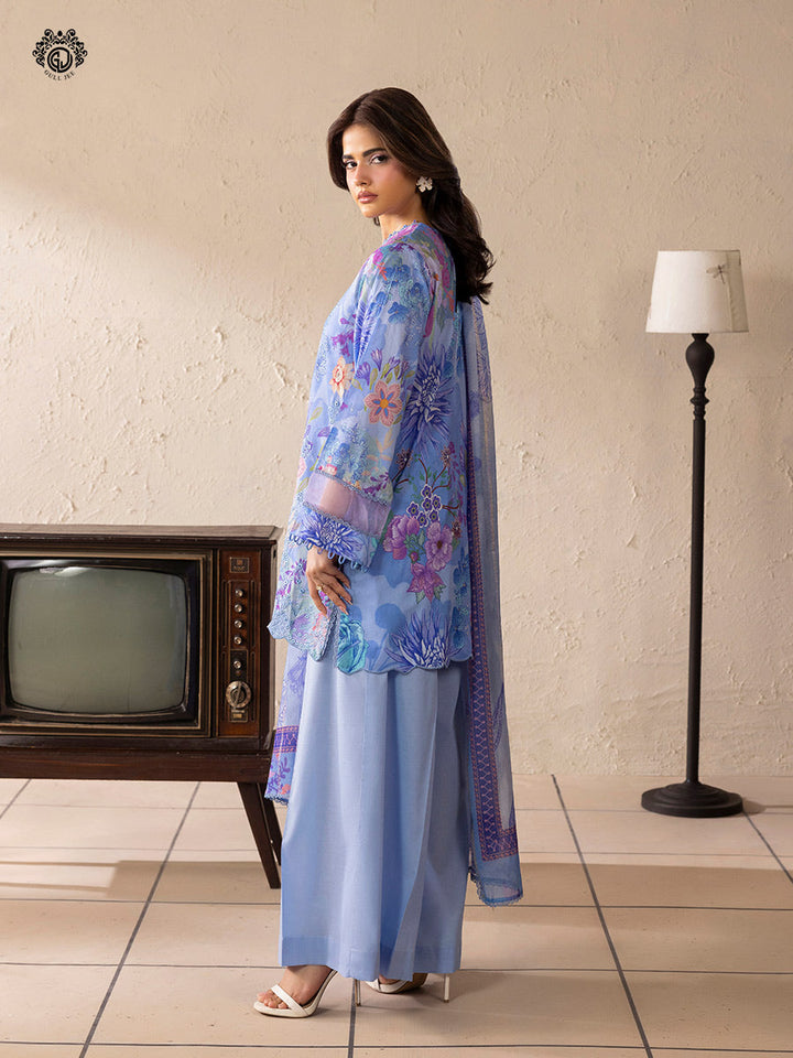 KROMA  3-Piece Unstitched Embroidered Dress