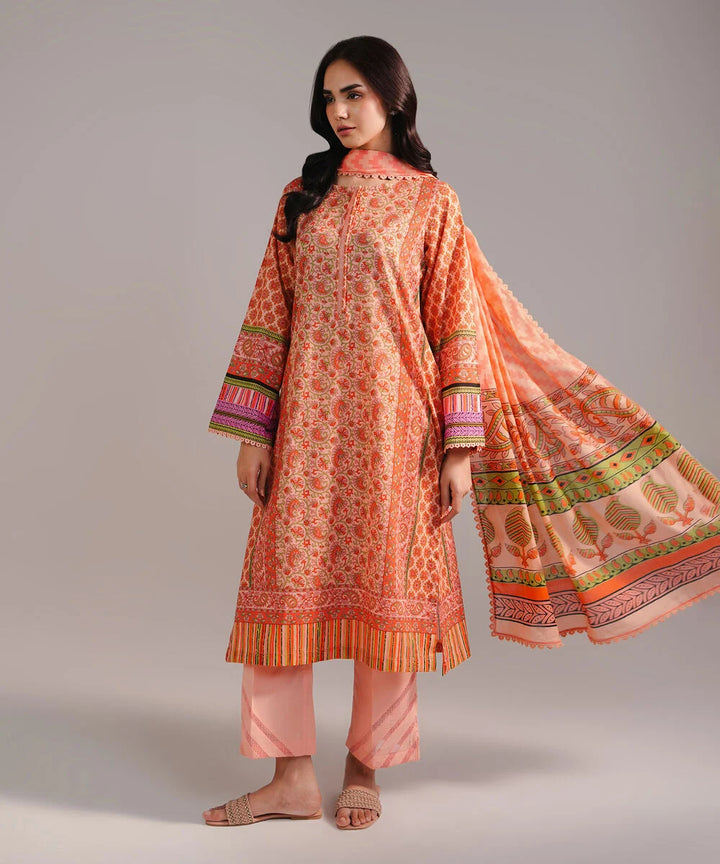 3 Piece - Printed Lawn Suit