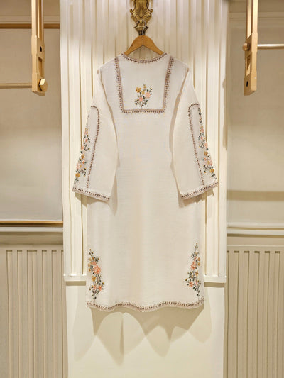3 Piece - Pure Cotton Net Embroidered Suit