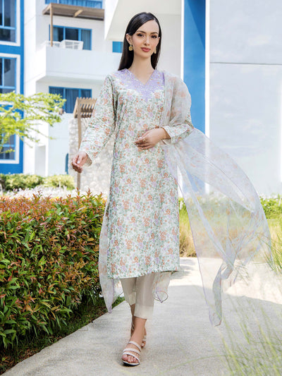 LIMELIGHT UNSTITCHED 2 Piece Lawn Suit-Embroidered U3601