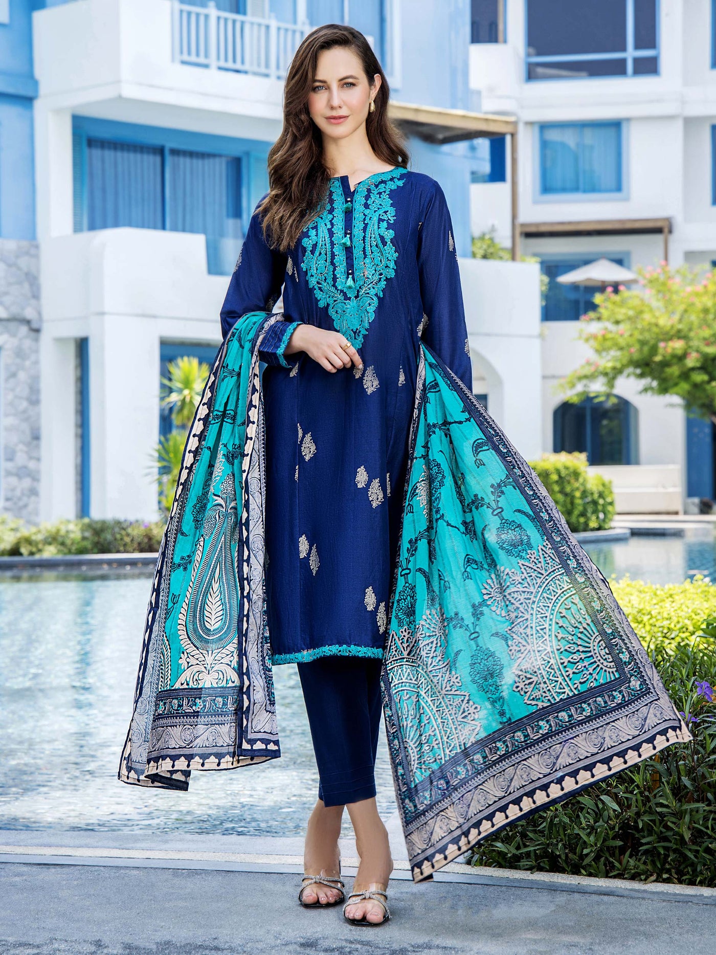 Limelight-2 Piece Lawn Suit-Embroidered (Unstitched)