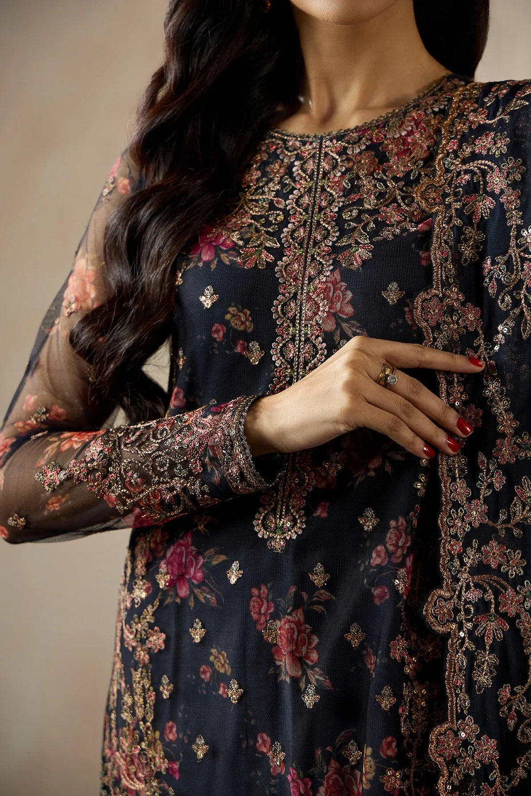 Fasana Embroidered Suit Unstitched
