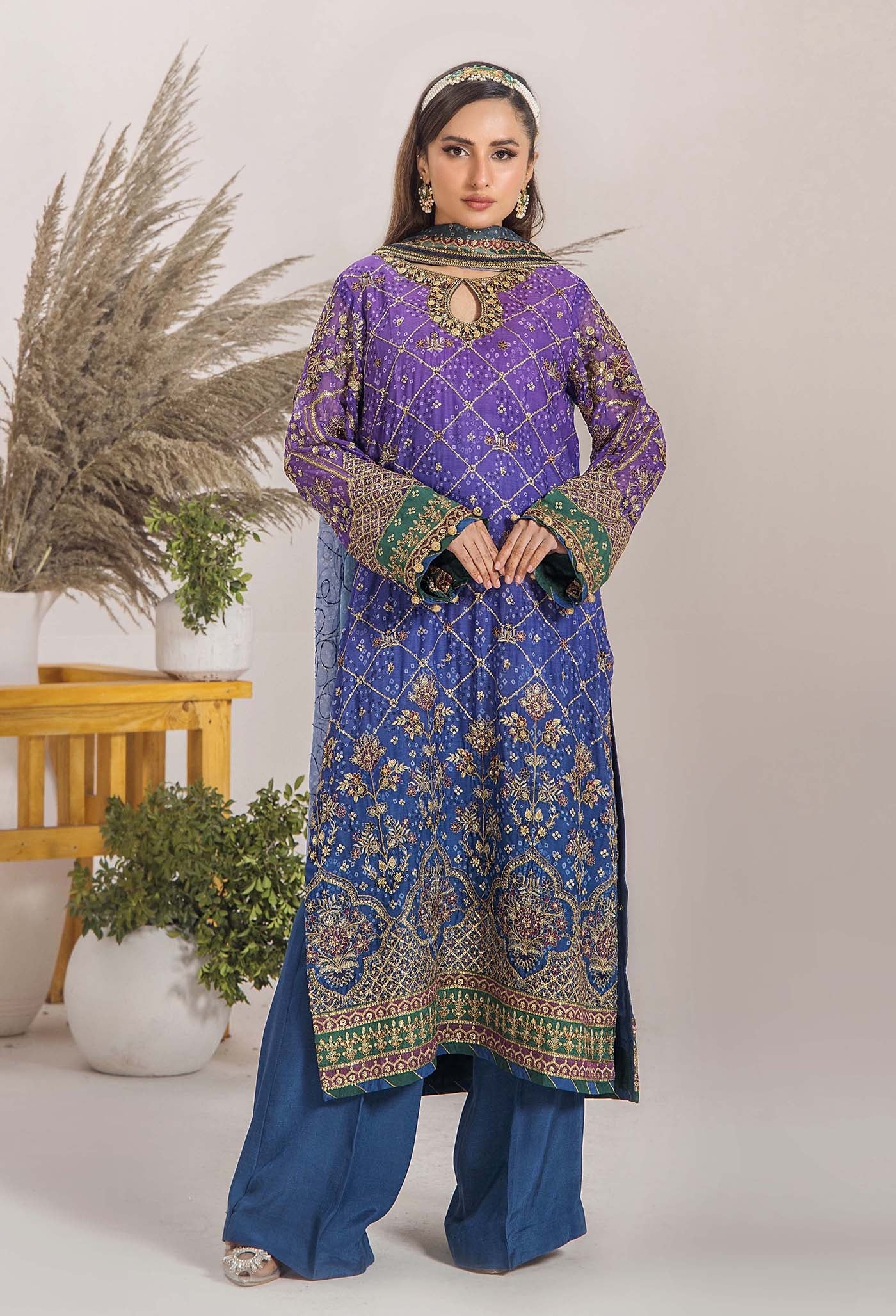 INOVA Chiffon Semi Stitched
