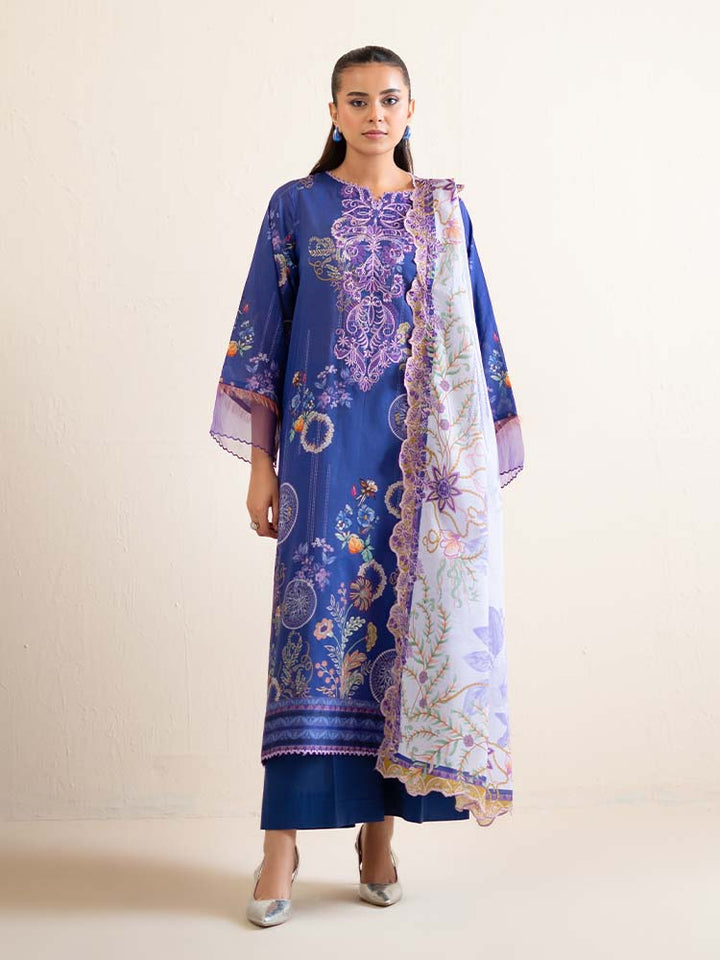 3-Piece Unstitched Embroidered Lawn Suit