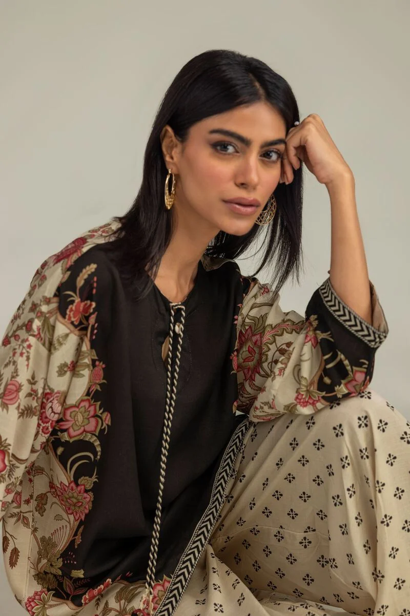Printed | Raw Silk Floral Silk Kurta With Pant