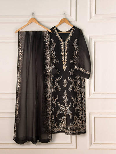 Pure Organza Embroidered Suit