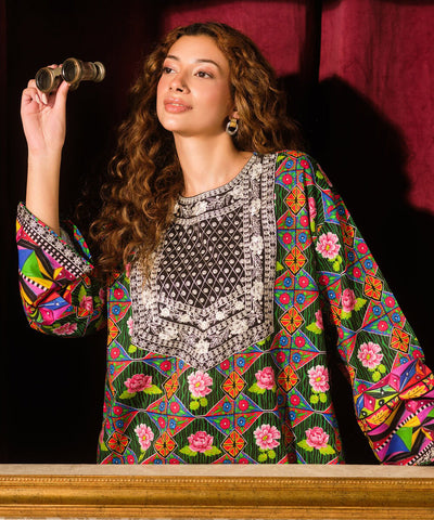 Embroidered Light Khaddar Shirt