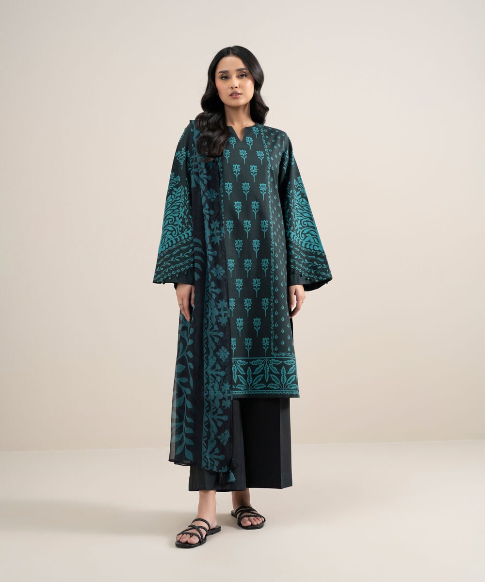 3 PIECE - PRINTED LAWN SUIT
