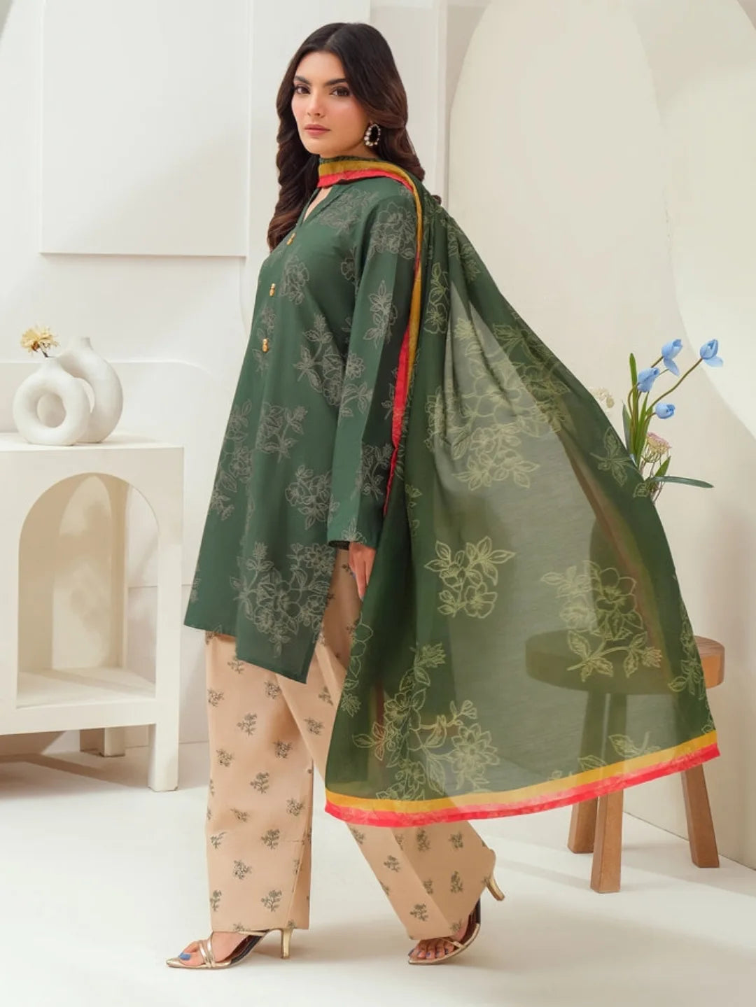 3 Piece Lawn Suit-Paste Print (Unstitched)