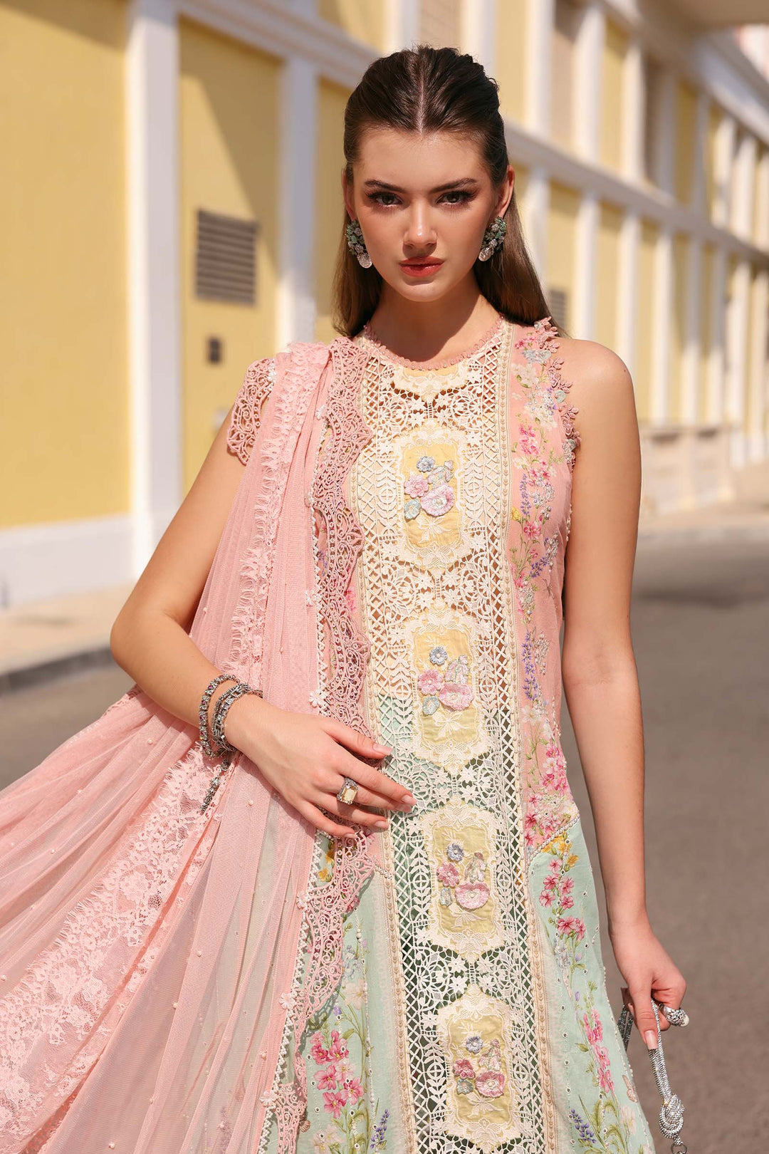 3 Piece Unstitched Embroidered Lawn Suit