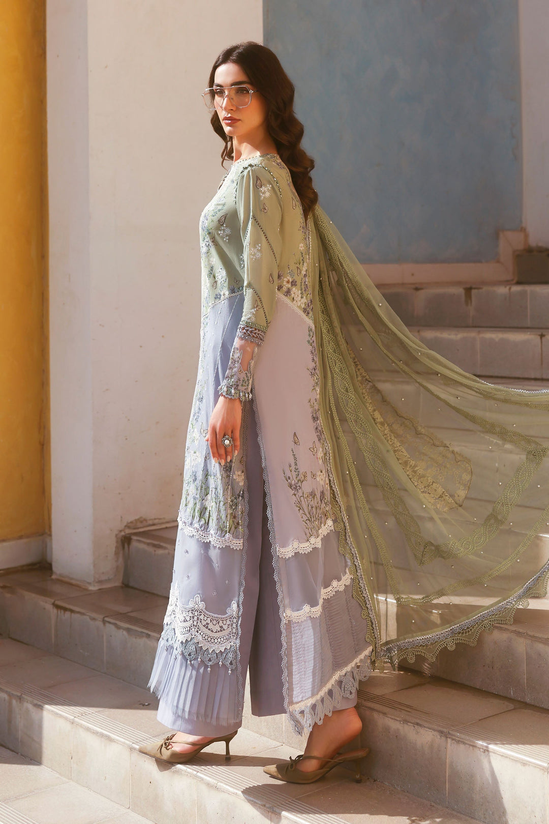 3 Piece Unstitched Embroidered Lawn Suit
