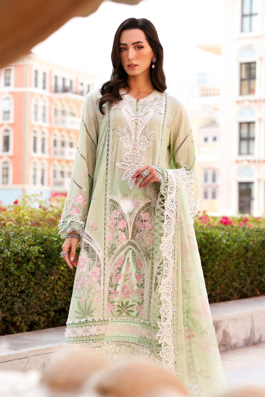 3 Piece Unstitched Embroidered Lawn Suit
