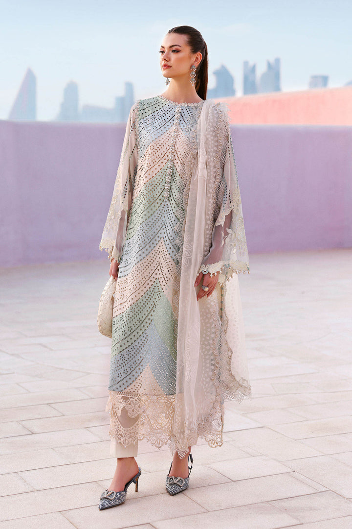 3 Piece Unstitched Embroidered Lawn Suit