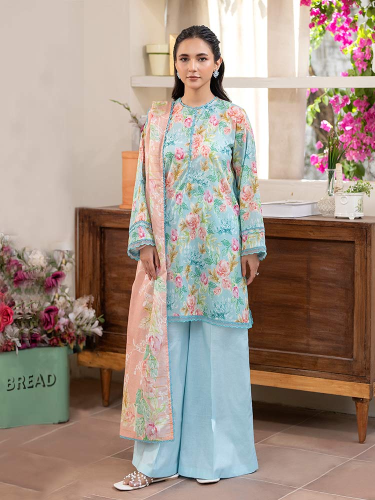 FEROZAN 3-Piece Unstitched Digital Printed Lawn Suit