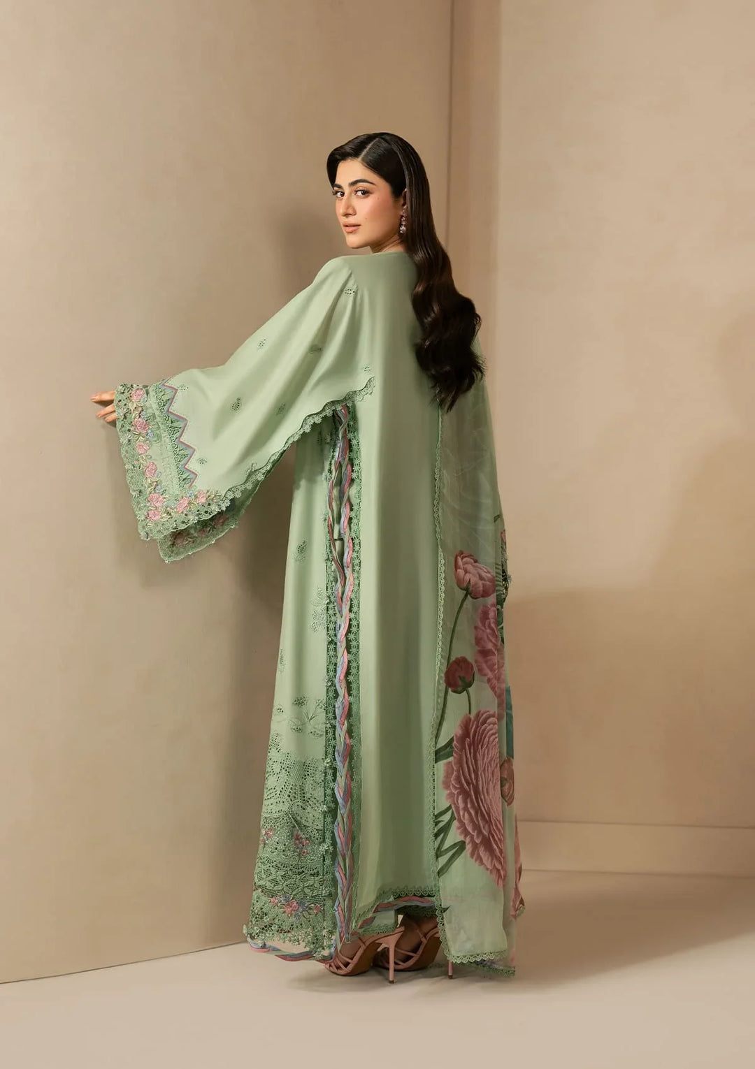 E-CRAFT - CHIKANKARI LAWN WITH CHIFFON DUPATTA &