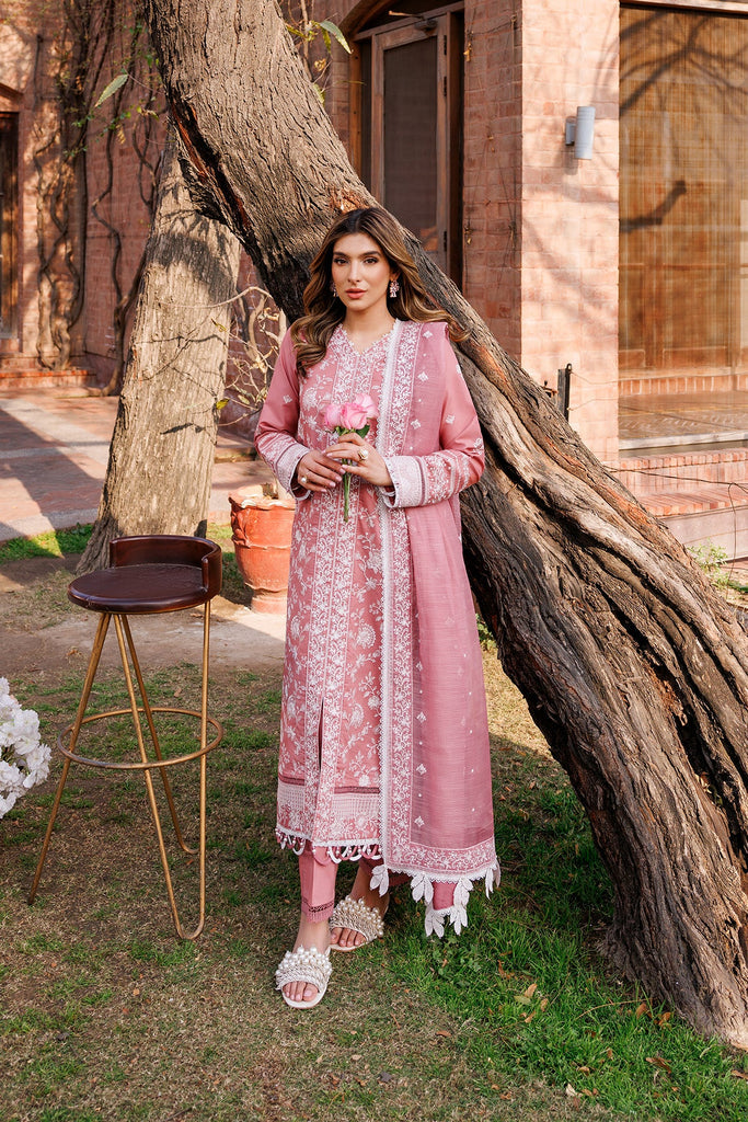 FARASHA DASTOOR EMBROIDERED LAWN || Pearl Mist