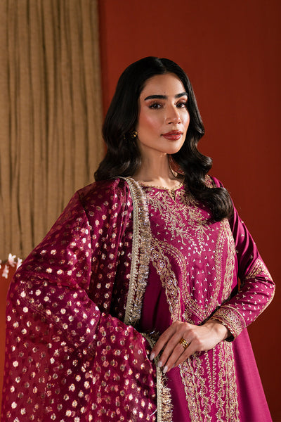Raw Silk Embroidered Dress Pret