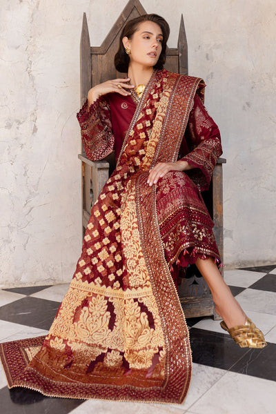 EMBROIDERED JACQUARD LAWN