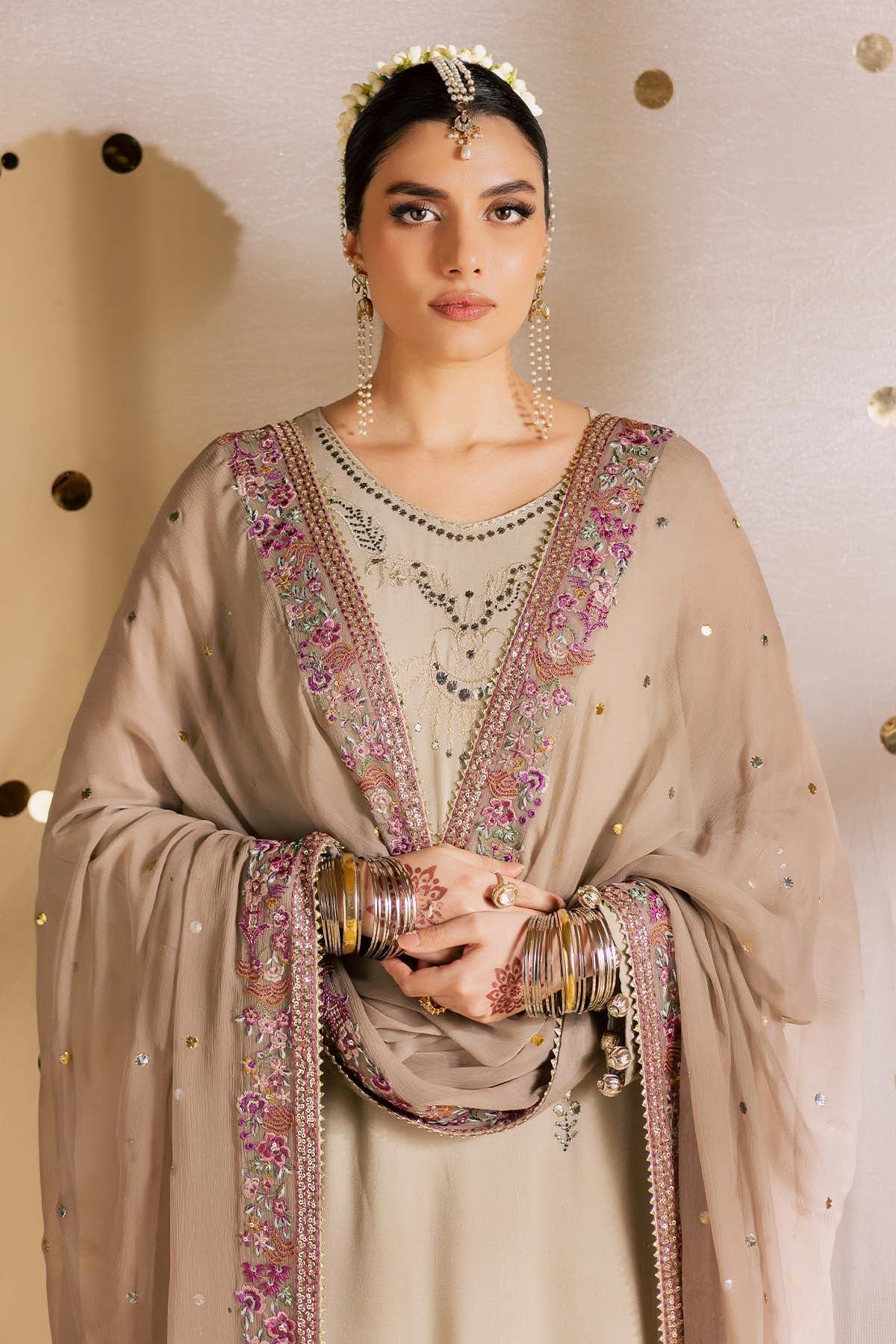 Mukeshkari Embroidered Chiffon