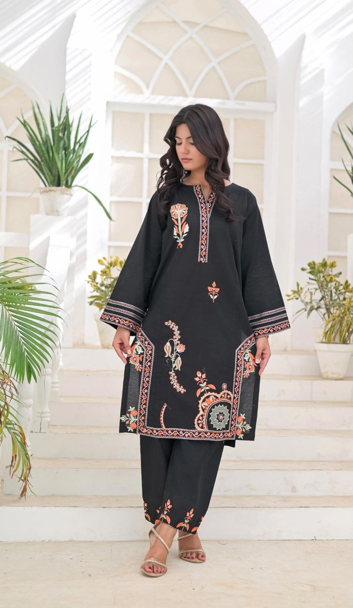 Ready to wear 2PC embroidered lawn suit