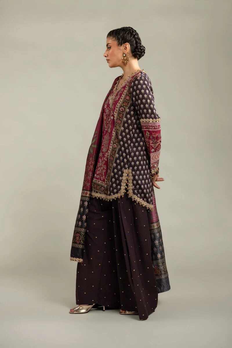 Embroidered | Raw Silk 3-Piece Co-ord Set