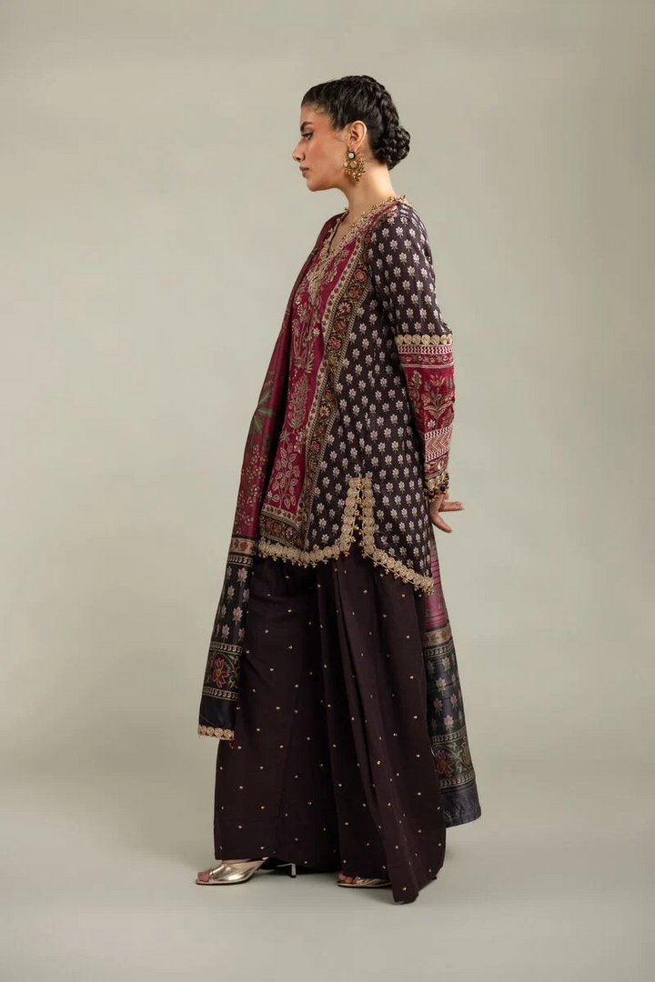 Embroidered | Raw Silk 3-Piece Co-ord Set