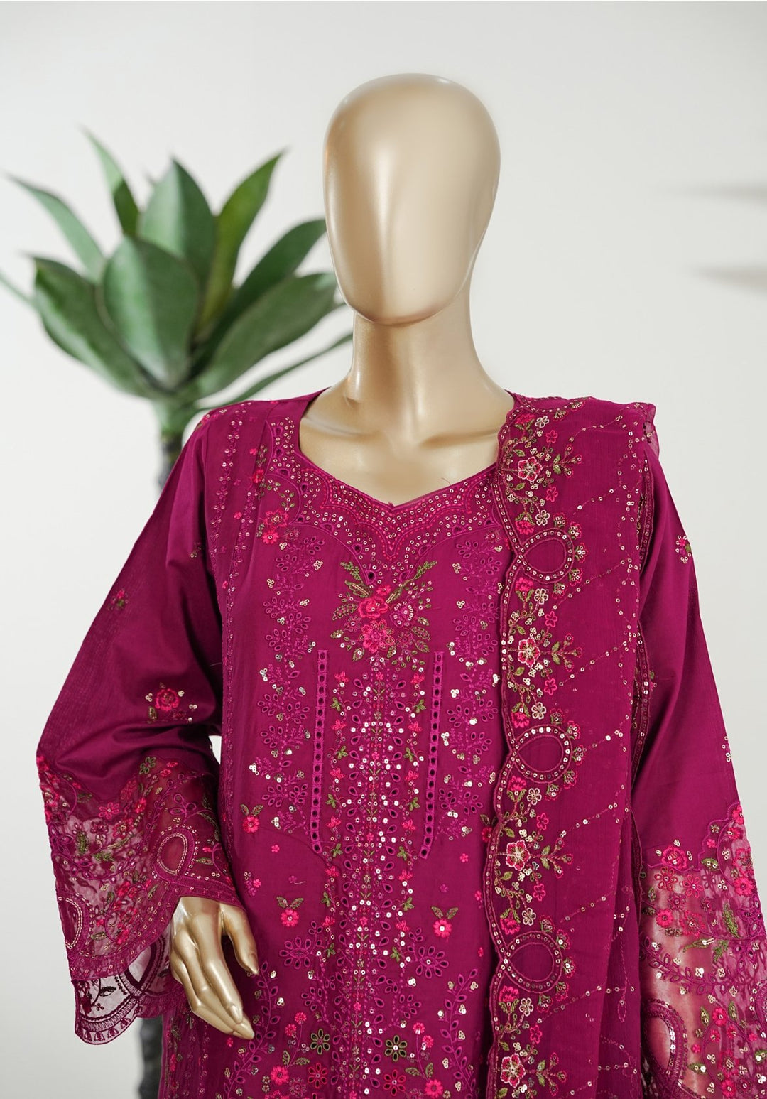 Luxury Embroidered  Lawn 3 Piece