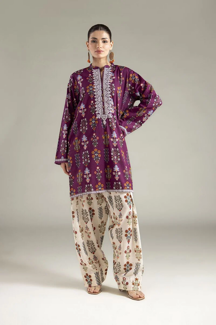 Embroidered | Lawn Fabrics 2 Piece | Top and Bottom