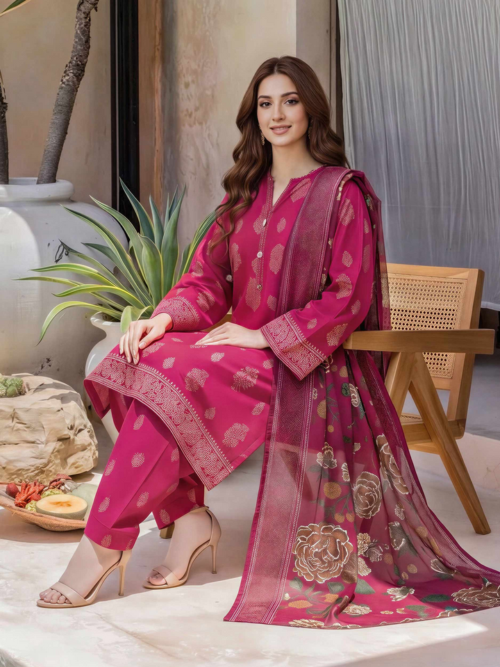 3 Piece Lawn Paste Suit (Unstitched)