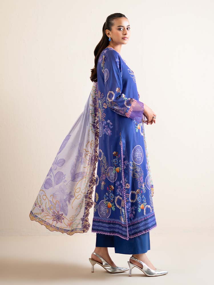 3-Piece Unstitched Embroidered Lawn Suit