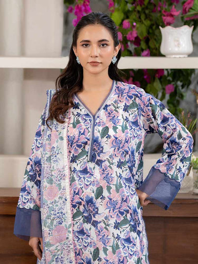 FEROZAN 3-Piece Unstitched Digital Printed Lawn Suit