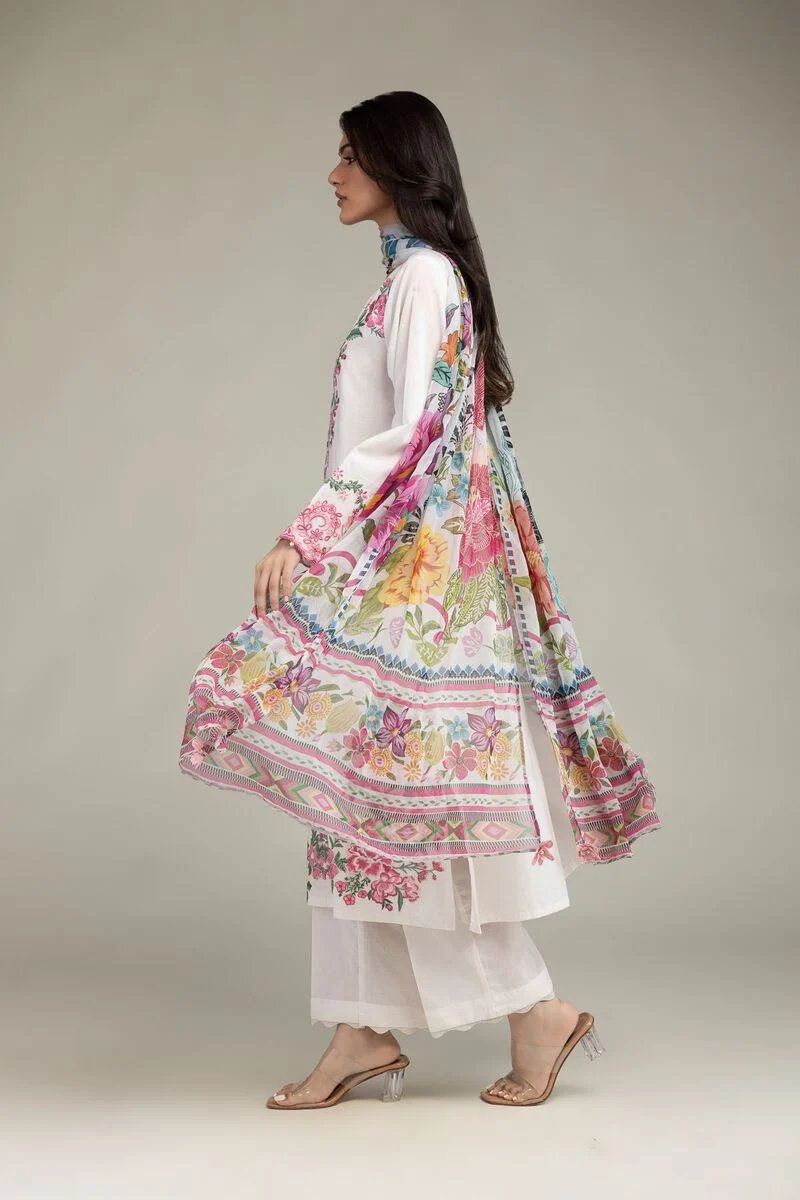 Embroidered | Cambric Fabrics 3 Piece