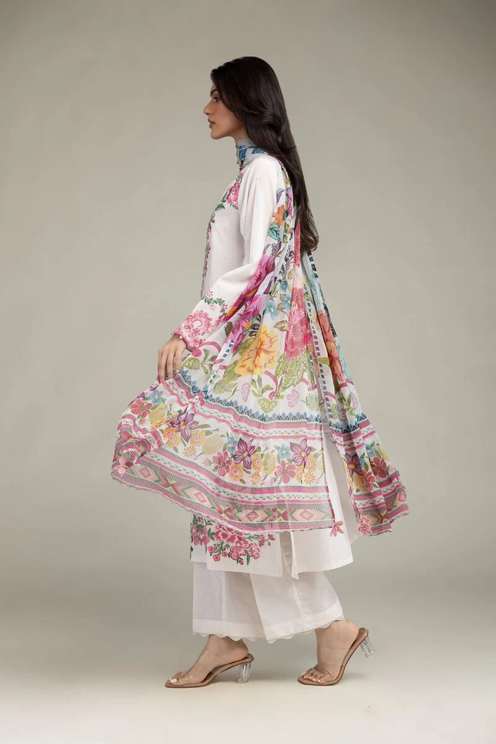 Embroidered | Cambric Fabrics 3 Piece