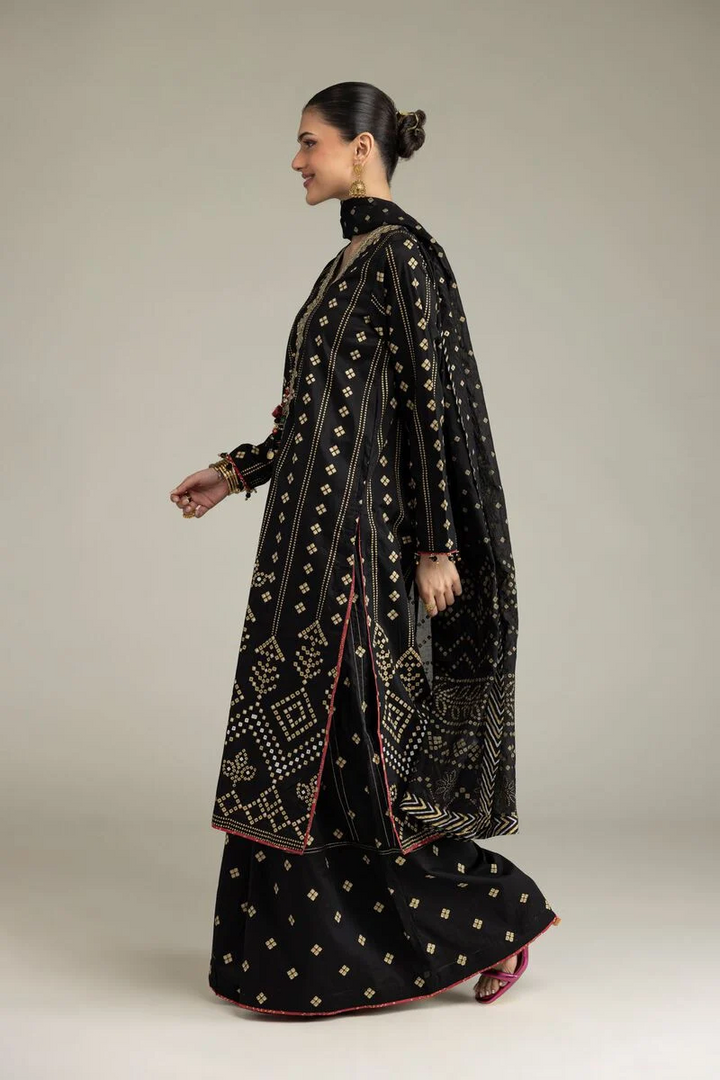 Embroidered | Cambric Black Co-ord Set