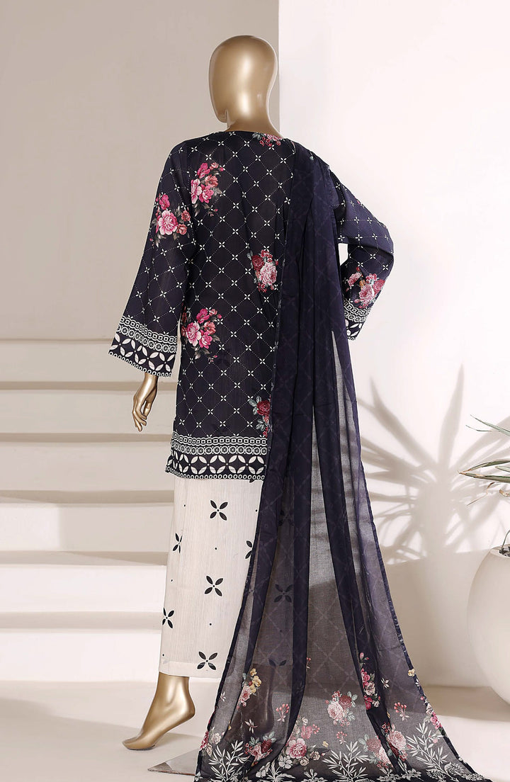Printed Lawn Stitched 3 Piece Suit
