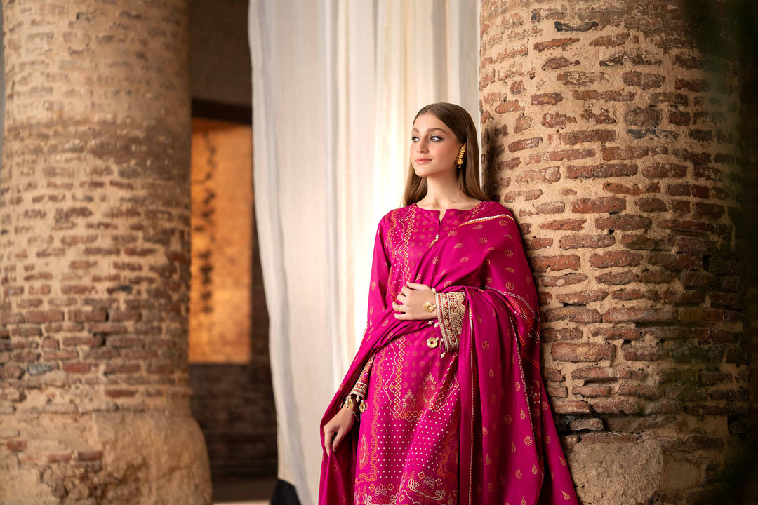 Summer Unstitched Embroidered Lawn 3Pc Suit