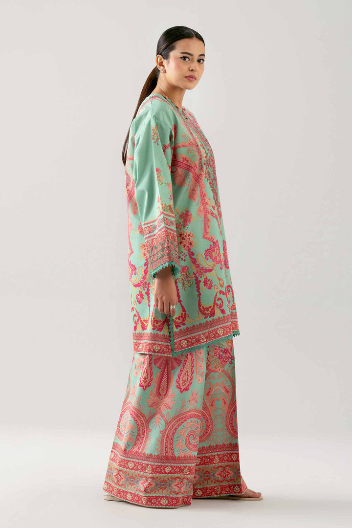 2 Piece - Digital Printed Embroidered Suit