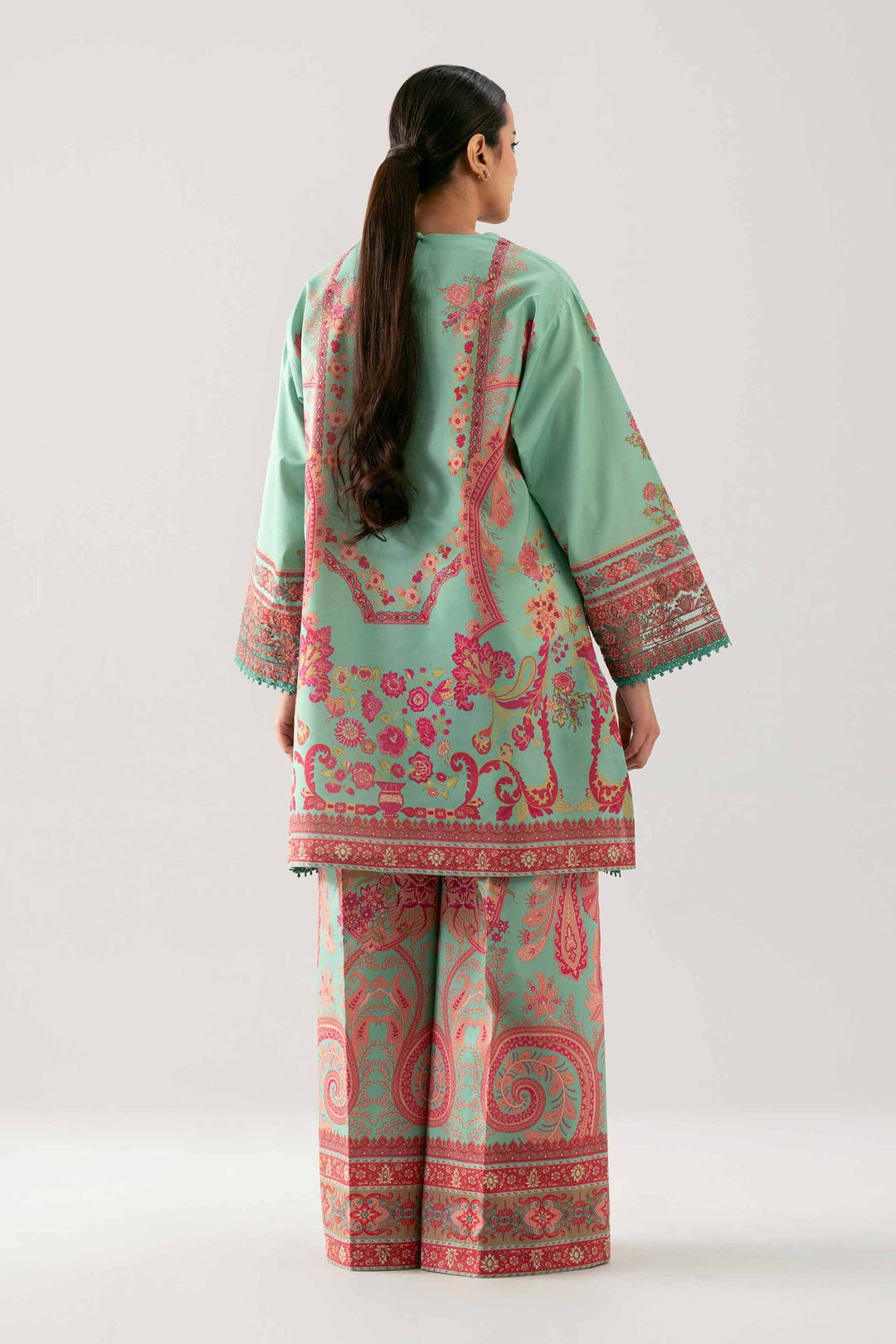 2 Piece - Digital Printed Embroidered Suit