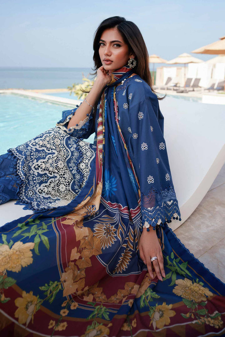 3 Piece - Digital Printed Embroidered Suit