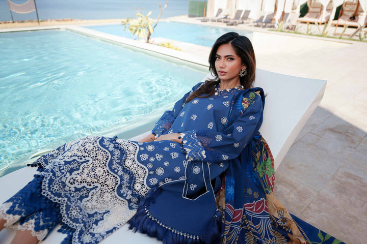 3 Piece - Digital Printed Embroidered Suit